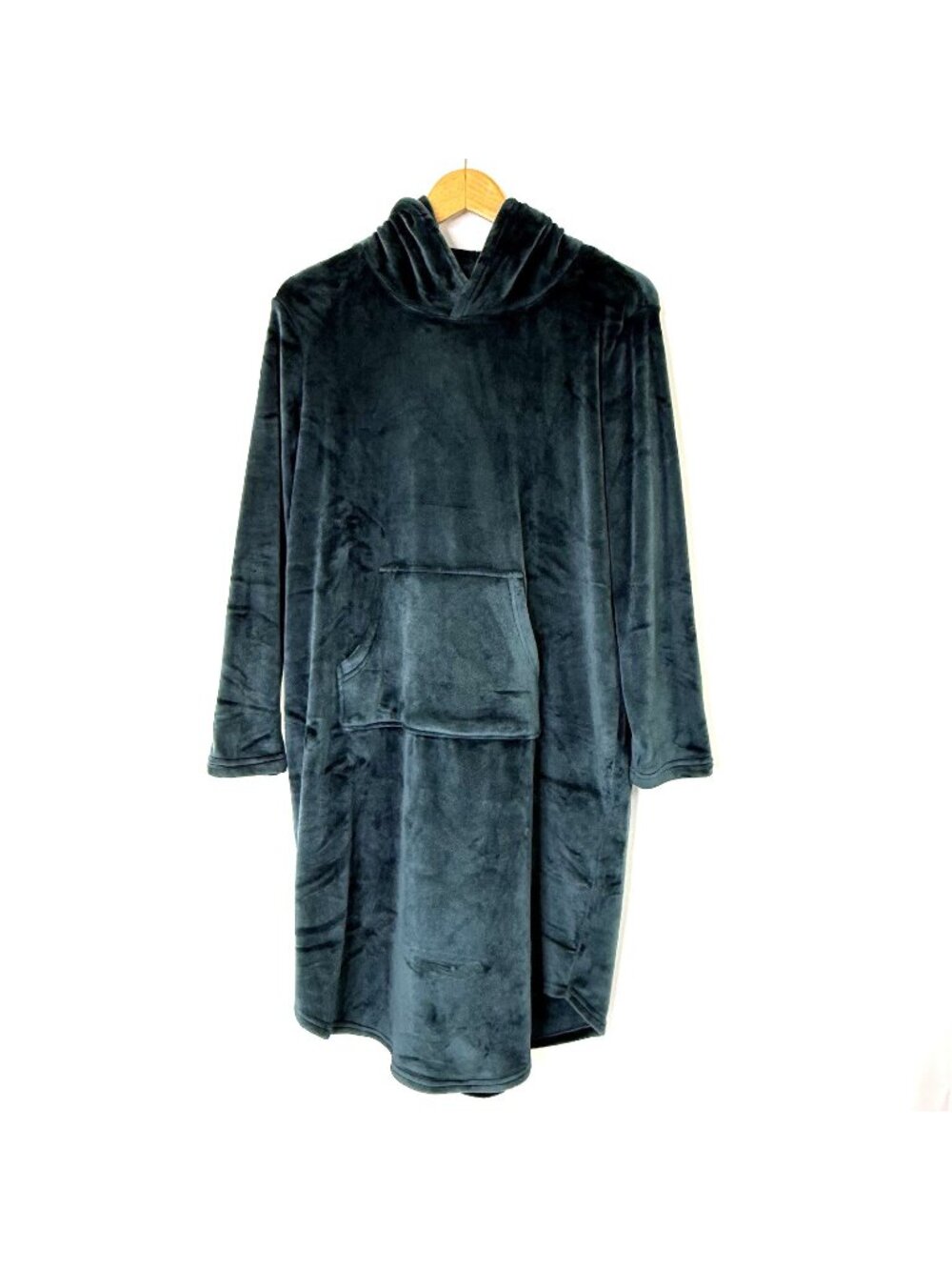 32 Degrees Heat Robe Long Sleeve Hooded Plush Loungewear Womens size S/M Green
